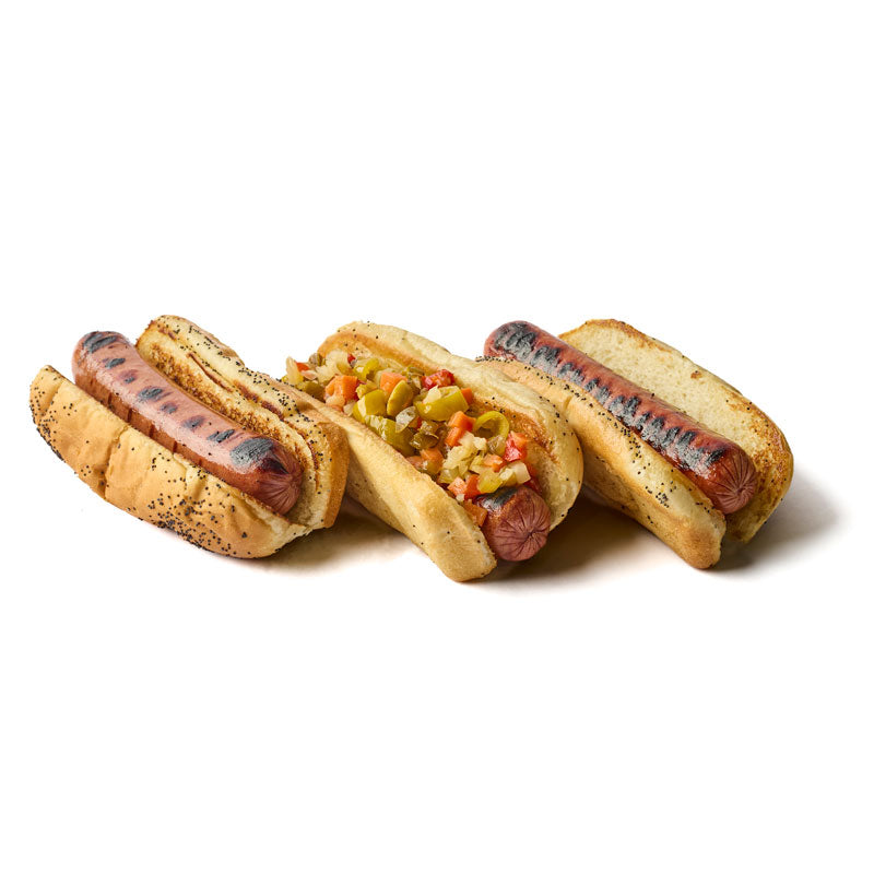 (8) Jumbo Wet-Aged Steak dogs