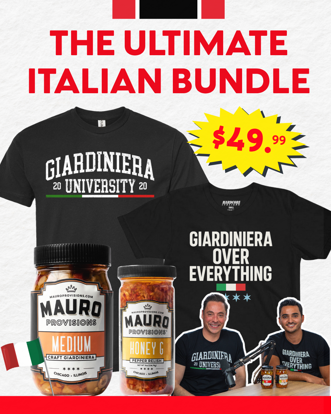 Ultimate Italian Giardiniera & T-shirt bundle